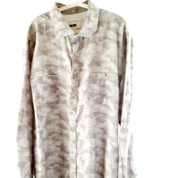 🌹NWOT Long Sleeve Button Up Holiday Linen /Cotton Dress Shirt - Picture 3 of 7